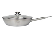Patelnia stalowa z pokrywką szklaną 28cm ROSSNER T8023