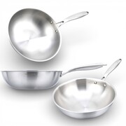 Wok patelnia głęboka stalowa 30CM indukcja MASTERPAN MP-2399