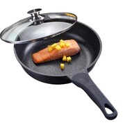 Patelnia głęboka marmurowa z pokrywką 26cm na gaz INDUKCJA nieprzywierająca TIROSS TS-1239