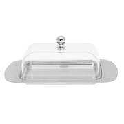 Maselniczka stalowo-akrylowa Inox maselnica pojemnik na masło KINGHOFF KH-4027 / 6903