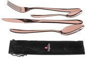 Zestaw sztućców 4-ele z pokrowcem BERLINGER HAUS Rose Gold BH-2727