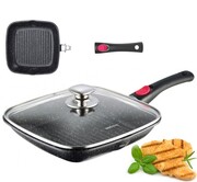 Patelnia grillowa granitowa 24cm z odpinanym uchwytem KINGHOFF KH-1510