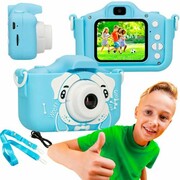 Extralink Kids Camera H28 Dual Niebieski | Aparat cyfrowy | 1080P 30fps, wyświetlacz 2.0