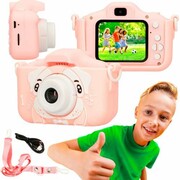 Extralink Kids Camera H28 Dual Różowy | Aparat cyfrowy | 1080P 30fps, wyświetlacz 2.0