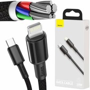 Baseus Kabel USB-C do Lightning High Density Braided, 20W, 5A, PD, 2m (czarny) CATLGD-A01 - zdjęcie 1