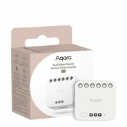 Aqara Dual Relay Module T2 | Podwójny przekaźnik | Zigbee, Apple HomeKit, Matter, Google Home, Alexa, DCM-K01 AQARA BAT-DCM-K01