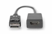 Digitus Kabel adapter Displayport 1.1a z zatrzaskiem Typ DP/HDMI A M/Ż czarny 0,15m Digitus AK-340408-001-S