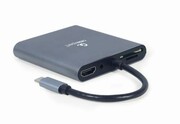 Adapter USB-C Hub HDMI USB-C PD VGA USB 3.0 Audio Card Gembird A-CM-COMBO6-01