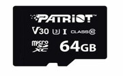 Karta MicroSDHC 64GB VX V30 C10 UHS-I U3 Patriot PSF64GVX31MCX