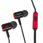 Słuchawki douszne metalowe z mikrofonem Czarno-czerwone Esperanza EH207KR