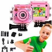 Extralink Kids Camera H18 Różowa | Kamera | 1080P 30fps, IP68, wyświetlacz 2.0