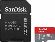Karta Ultra microSDXC 64GB 140MB/s A1 + Adapter SD SanDisk SDSQUAB-064G-GN6MA