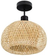 Lampa sufitowa bambusowa półplafon DMT53 czarny