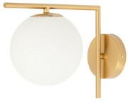 Kinkiet złoty Milano Sun mleczna kula