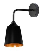 Kinkiet ścienny retro Rustic stożek czarny