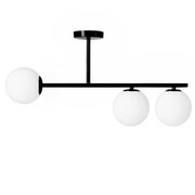Lampa sufitowa Milano potrójna mleczne kule symetryczne