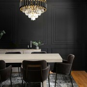 Lampa sufitowa kryształowa plafon Luxury black WSC032 duża