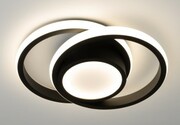 Plafon Lumino czarny podwójny okrąg modern LED 30W 4000K