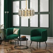 Lampa kryształowa luksusowa żyrandol Luxury Gold Grey WSC022