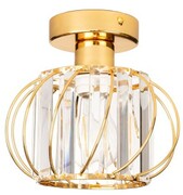 Lampa sufitowa mały złoty plafon Luxury kryształowy ZLA7219