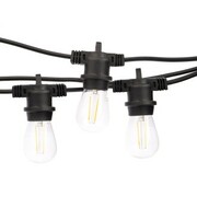 Girlanda świetlna ogrodowa 10m 20 żarówek LED czarna