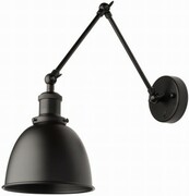 Kinkiet metalowy regulowany Rustic czarny z włącznikiem