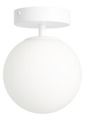 Lampa sufitowa plafon Milano white pojedyńcza mleczna kula