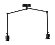 Lampa sufitowa metalowa podwójna EW006 czarna DUO