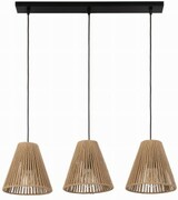 Lampa wisząca na listwie potrójny klosz impregnowany papier PHU04