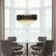 Lampa kryształowa luksusowa żyrandol Luxury Black WSC024
