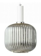 Lampa wisząca szklana MODERNA lustrzana grafitowa biała zawieś