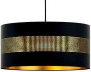 Lampa wisząca z abażurem ażurowa ORO Deluxe czarna 40cm ZLA7227