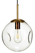 Lampa wisząca szklana duża KULA LAVA Clear