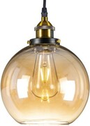 Lampa wisząca szklana kula bursztynowa ombre