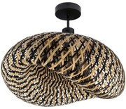 Lampa sufitowa bambusowa dwukolorowa czarna NUSA 50cm