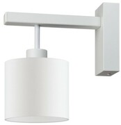 Kinkiet ścienny metalowy biały abażur Deluxe