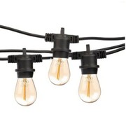Girlanda świetlna ogrodowa 40m 80 żarówek 0,5w amber LED czarna
