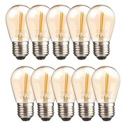 Pakiet 10szt żarówka LED E27 S14 0,5W amber girlandowa