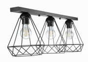 Lampa wisząca listwa potrójna czarna WSP008