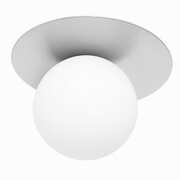 Plafon kinkie srebrny Milano Aura mleczna kula