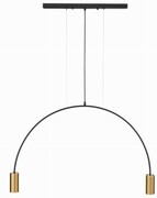 Lampa wisząca minimalistyczna czarna DUO łuk
