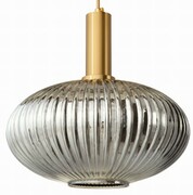 Lampa wisząca szklana MODERNA duża lustrzana grafitowa