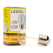 Żarówka LED E27 0,5W girlandowa niskonapięciowa 24V ciepła