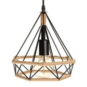 Lampa wisząca duża GEO L BOHO sznur juta