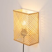 Kinkiet bambusowy BOHO TH3B czarny