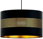 Lampa wisząca z abażurem ażurowa ORO Deluxe czarna 35cm ZLA7227