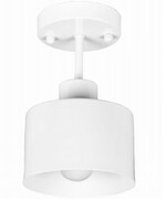 Lampa sufitowa mały biały plafon kubełek metalowy