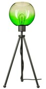 Lampa stojąca czarna NEPTUN Mini z kula zielona venus