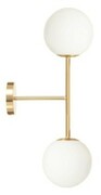 Kinkiet Milano gold podwójny mleczne kule EP1C28