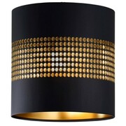 Abażur walec ażurowy Oro Deluxe czarny złoty środek 15cm ZLA7227